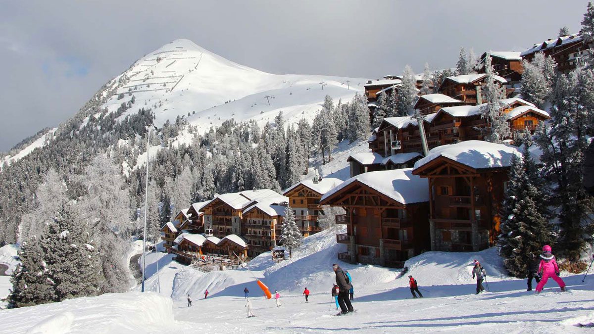 La station de La Plagne pendant la saison hivernale