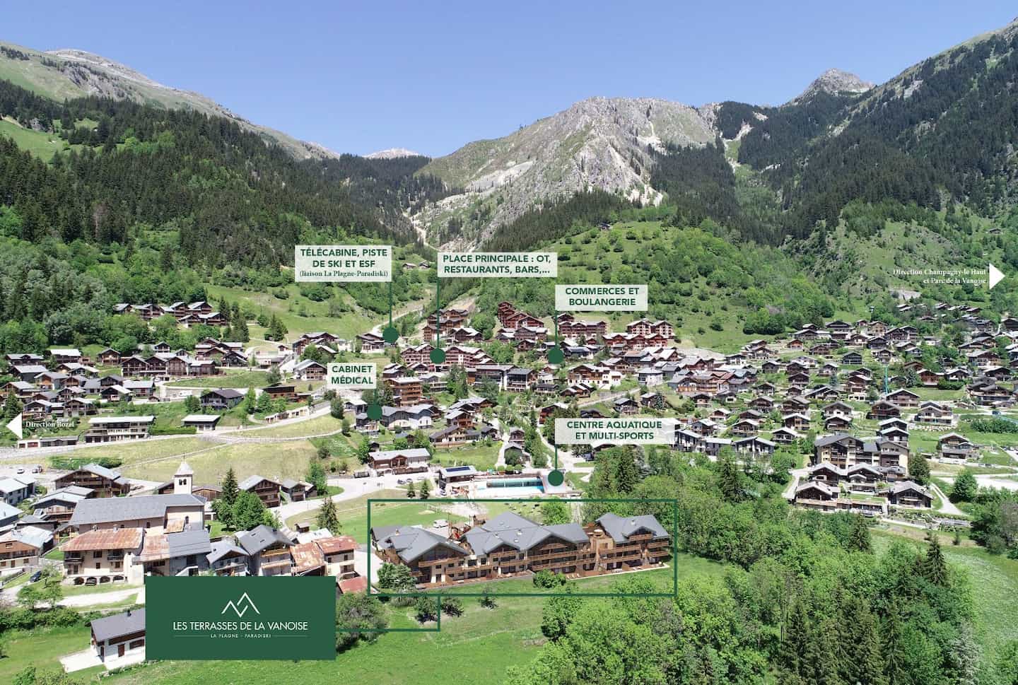 Les Terrasses de la Vanoise - photo d'implantation de la résidence