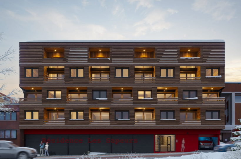 Perspective de la façade de l'Alpine Loft
