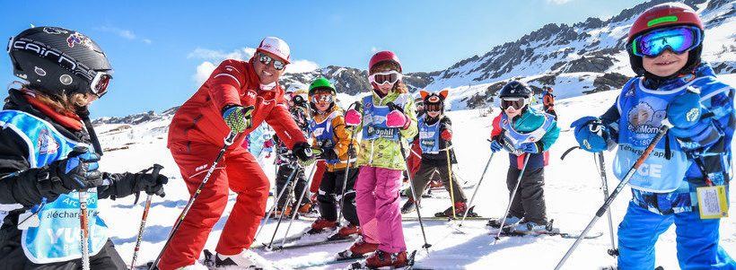 Cours débutants ski les arcs