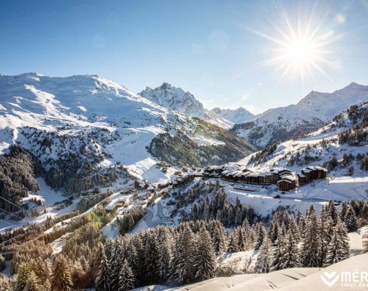 Ski resort of Meribel Mottaret in winter