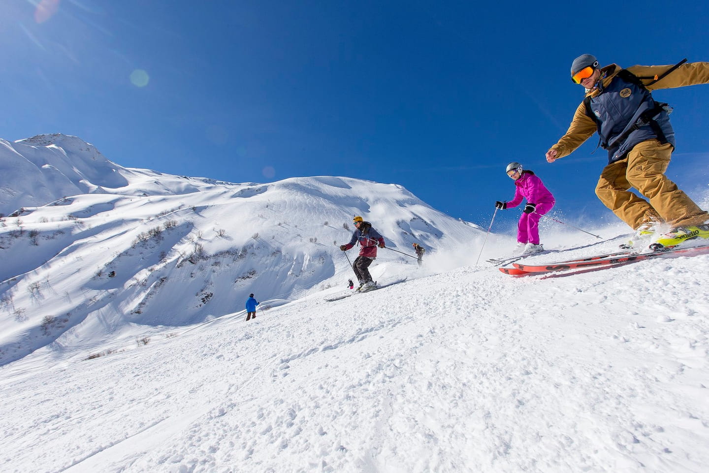 Skiers in Valmorel