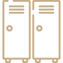 Ski lockers with dry shoes