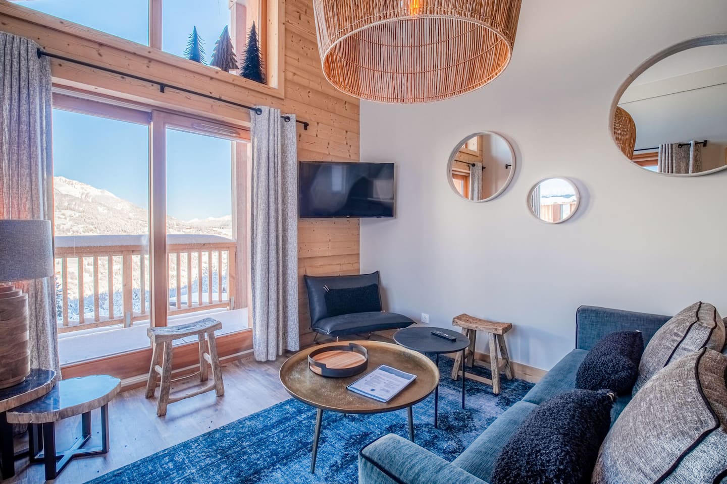 Living room of the Chalet Gaspesie - Lumi - Valmorel