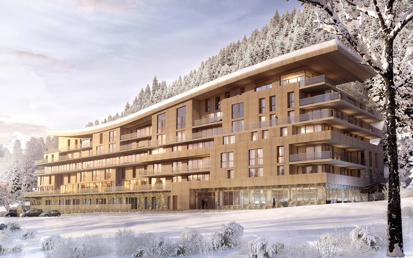 Station de Champagny en Vanoise en hiver