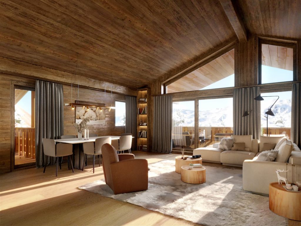Salon de l'appartement Les Chalets de Tueda 5 à Mottaret