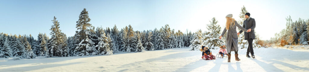 vacances a la neige en famille