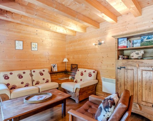 Chalet Myrtilles Salon - location vacances - le grand bornand